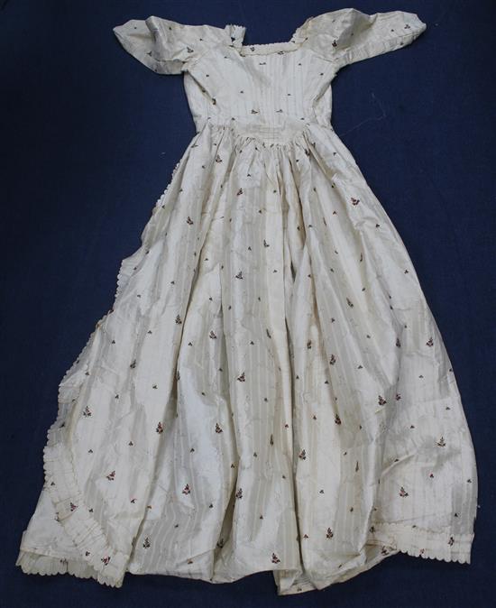 An 18th century Spitalfields silk gown and underskirt,